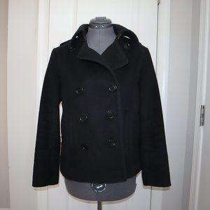 J. Crew Women's Wool Pea Coat | Black | Size Medium (Petite)